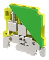 ET6 - DIN Rail Mount Terminal Block, Ground, 2 Ways, 20 AWG, 8 AWG, 6 mm², Screw - ELKAY