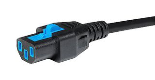 3-133-810 - Mains Power Cord, EU, IEC 60320 C13 to Free End, 3 m, 10 A, 250 VAC, Black - SCHURTER