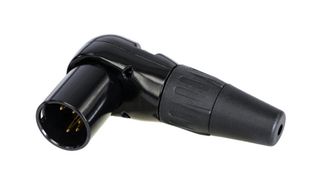 RC5MR-B - XLR Connector, R/A, 5 Contacts, Plug, Cable Mount, Gold Plated Contacts, Zinc Body - REAN