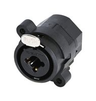 RCJ6FI-V - XLR Connector, 3 Contacts, Receptacle, Panel PCB Mount, Silver Plated Contacts - REAN