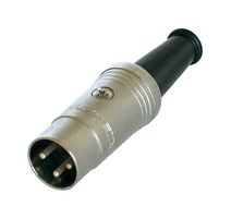 NYS321 - DIN Audio / Video Connector, 3 Contacts, Plug, Cable Mount, Solder, Silver Plated Contacts - REAN