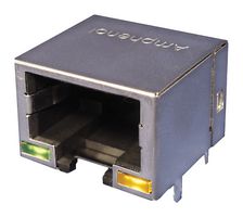 RJE7318800411 - Modular Connector, RJ45 Jack, 1 x 1 (Port), 8P8C, Through Hole Mount - AMPHENOL COMMUNICATIONS SOLUTIONS