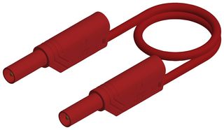 934169101 Test Lead, 4mm Banana Plug, Red, 2m Hirschmann Test And Measurement