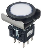 LBW6L-M1T64PW PB SWITCH, DPDT, 24VAC/DC, SOLDER, WHITE IDEC