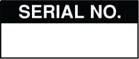 7827344 Label, Serial NO, PK350 multicomp Pro