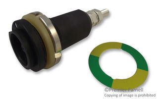 14.0048C5-20 Receptacle, Panel Mount, Yellow / Green STAUBLI