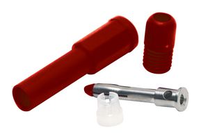 Bu-32603-2 4mm Shrouded Banana Plug, 20A, Red Mueller Electric