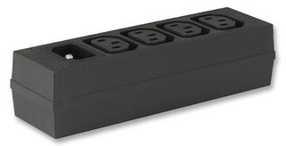 4747.0000 Inlet/Outlet, IEC, 4OUTLET, Black Schurter