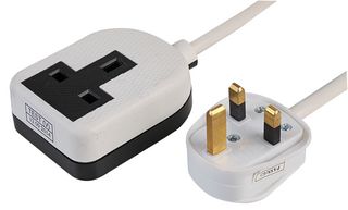 0138W-15M PRISE CAOUTCHOUC 1 POSTE 13A BLANC 15M PRO ELEC