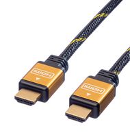 11.04.5565 Cable, HDMI Plug-HDMI Plug, Blk/Gold, 5m ROLINE