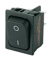 01832.1102-01 Rocker Switch, DPST, 10A, 250VAC, Black MARQUARDT