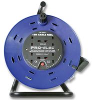 2200-4-15m Mains Extension Reel, 4 Outlet, Uk, 15m Pro Elec