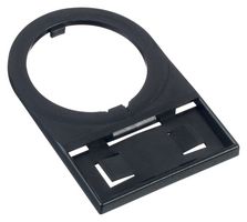 HWAM Blank Nameplate, Plastic, 22mm, Black Idec