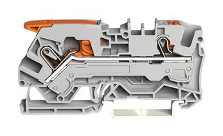 2106-5201 Terminal Block, DINRAIL, 2WAYS, 8AWG Wago