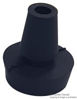 Pof-50185 Feet, Round, TPE, Press Fit, 15.2mm, Blk ESSENTRA Components