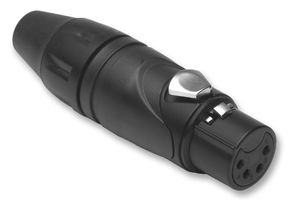 AX4FB-Au Socket, xlr, Free, Black Gold, 4WAY Amphenol Sine/TUCHEL