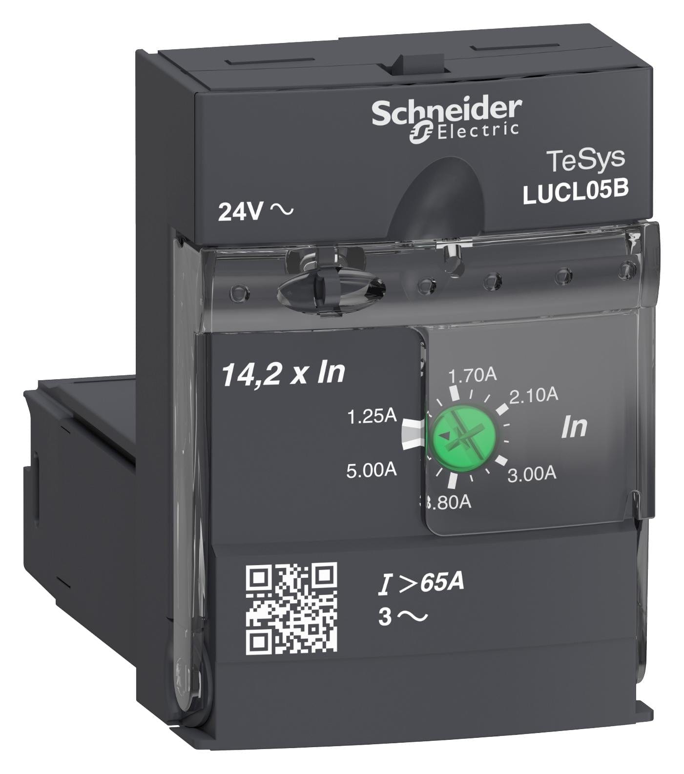 SCHNEIDER ELECTRIC Motor Starter LUCL05B C.U MAG. PROT. 1.25 - 5A 24V AC SCHNEIDER ELECTRIC 3407859 LUCL05B