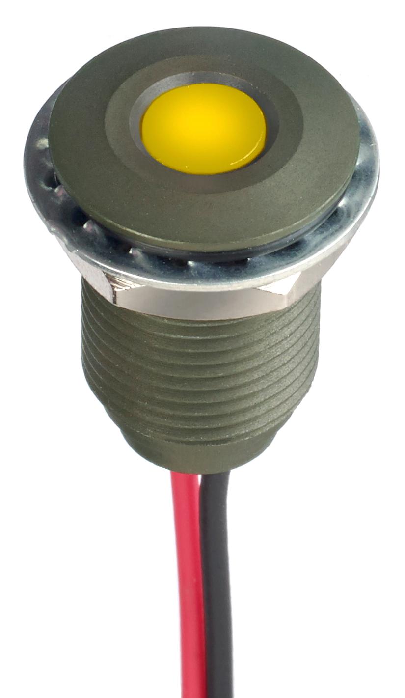 APEM Panel Indicators Q10F5AKXXY02E LED PANEL INDICATOR, YELLOW, 10MM, 2.1V APEM 3295240 Q10F5AKXXY02E