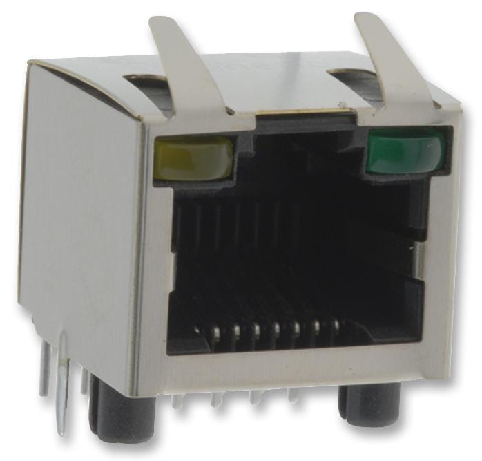 AMPHENOL ICC Plugs & Jacks RJHSE-5385 JACK, RJ45, W/LED, SHIELD, 1PORT AMPHENOL ICC 1860582 RJHSE-5385