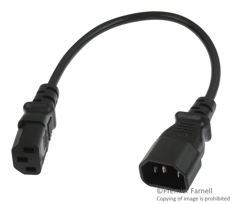PRO POWER Mains Power Cords SPC19908 POWER CORD, CL-104/CL-105, 305MM, 10A PRO POWER 2758832 SPC19908