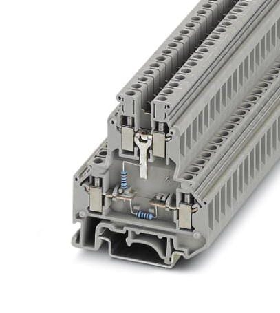 PHOENIX CONTACT DIN Rail Mount UKK 5-2R/NAMUR DIN RAIL TERMINAL BLOCK, 4WAY, 12AWG PHOENIX CONTACT 3240763 UKK 5-2R/NAMUR