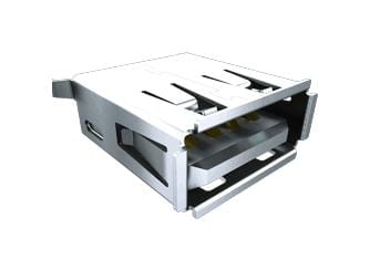 SAMTEC USB Connectors USB-AM-S-S-B-TH USB CONN, 2.0 TYPE A, R/A PLUG, 4POS, TH SAMTEC 3748591 USB-AM-S-S-B-TH