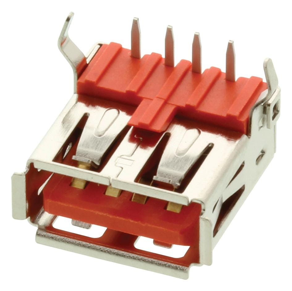 SAMTEC USB Stacked Connectors USBR-A-D-S-O-TH USB STACKED CONN, DUAL, 2.0 TYPE A, 4POS SAMTEC 3551300 USBR-A-D-S-O-TH