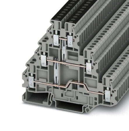 PHOENIX CONTACT DIN Rail Mount UT 2,5-3PV DINRAIL TERMINAL BLOCK, 6WAY, 12AWG, GRY PHOENIX CONTACT 3241226 UT 2,5-3PV