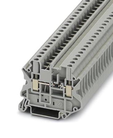 PHOENIX CONTACT DIN Rail Mount UT 4-MTD-BE DIN RAIL TERMINAL BLOCK, 2WAY, 10AWG PHOENIX CONTACT 3241239 UT 4-MTD-BE