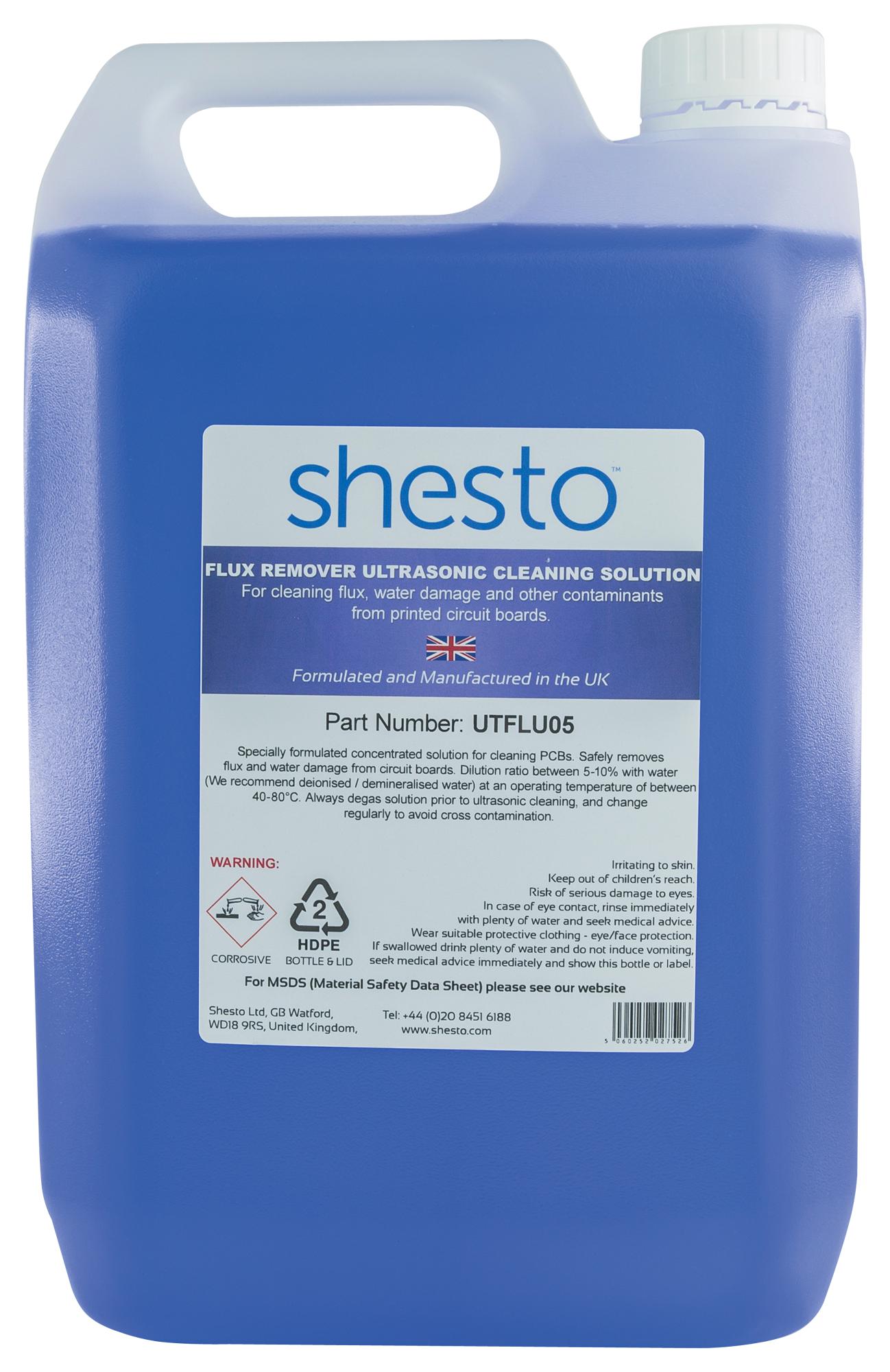 SHESTO Cleaning UTFLU05 CLEANER, FLUX REMOVER, CAN, 5L SHESTO 2759032 UTFLU05