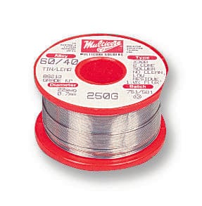 MULTICORE / LOCTITE Wire X 39 60EN 2C 1.2MM R 250G SOLDER WIRE, 60/40, 188DEG C/1.22MM/250G MULTICORE / LOCTITE 289838 X 39 60EN 2C 1.2MM R 250G