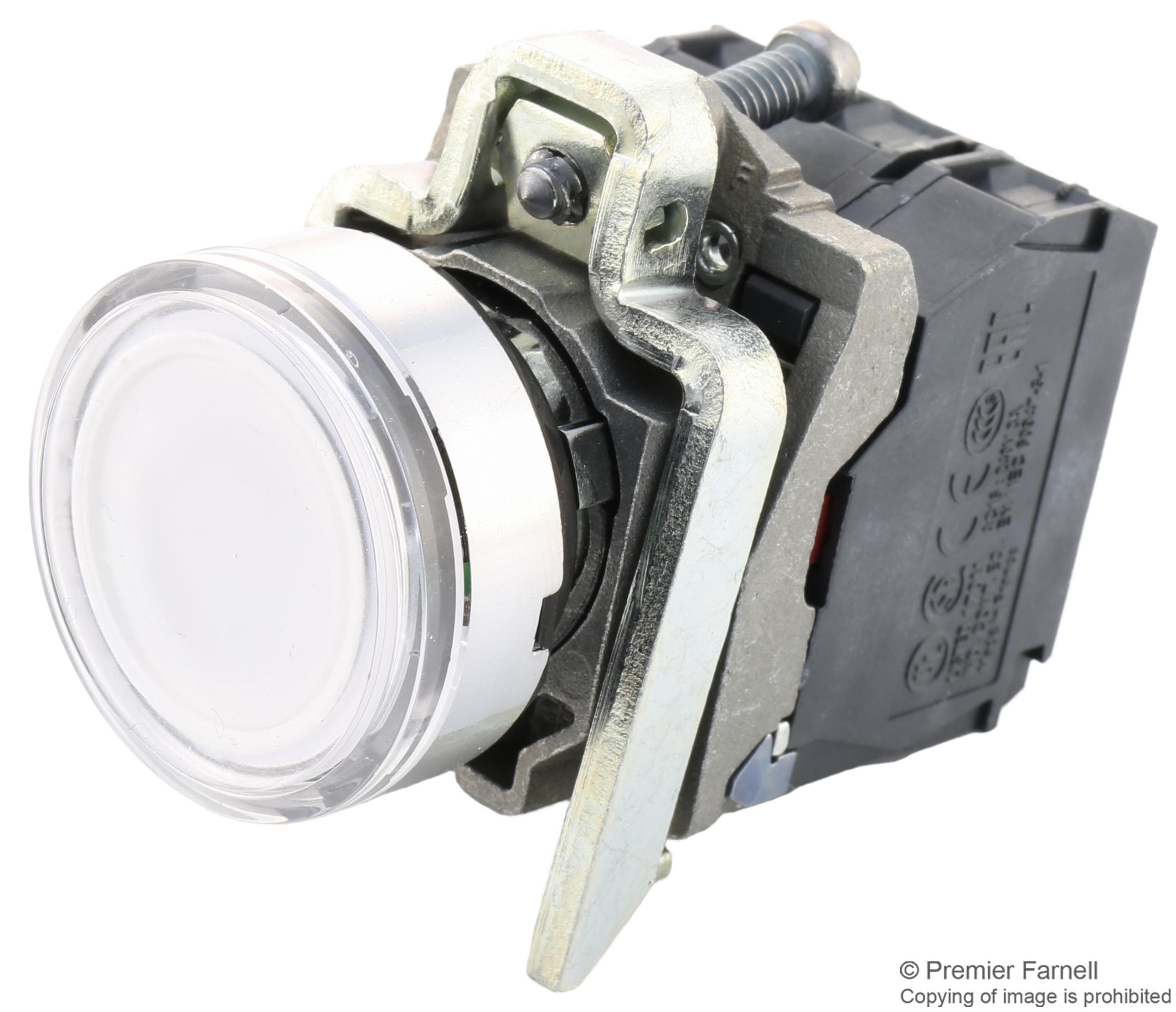 SCHNEIDER ELECTRIC illuminated XB4BW31M5 PB SWITCH, ILLUM, NO/NC, 6A, 120V, WHITE SCHNEIDER ELECTRIC 2780569 XB4BW31M5