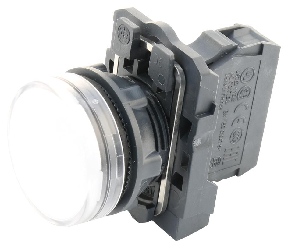 SCHNEIDER ELECTRIC Panel Indicators XB5AVG1 PILOT LIGHT, 22MM, WHITE, 120VAC SCHNEIDER ELECTRIC 2780412 XB5AVG1