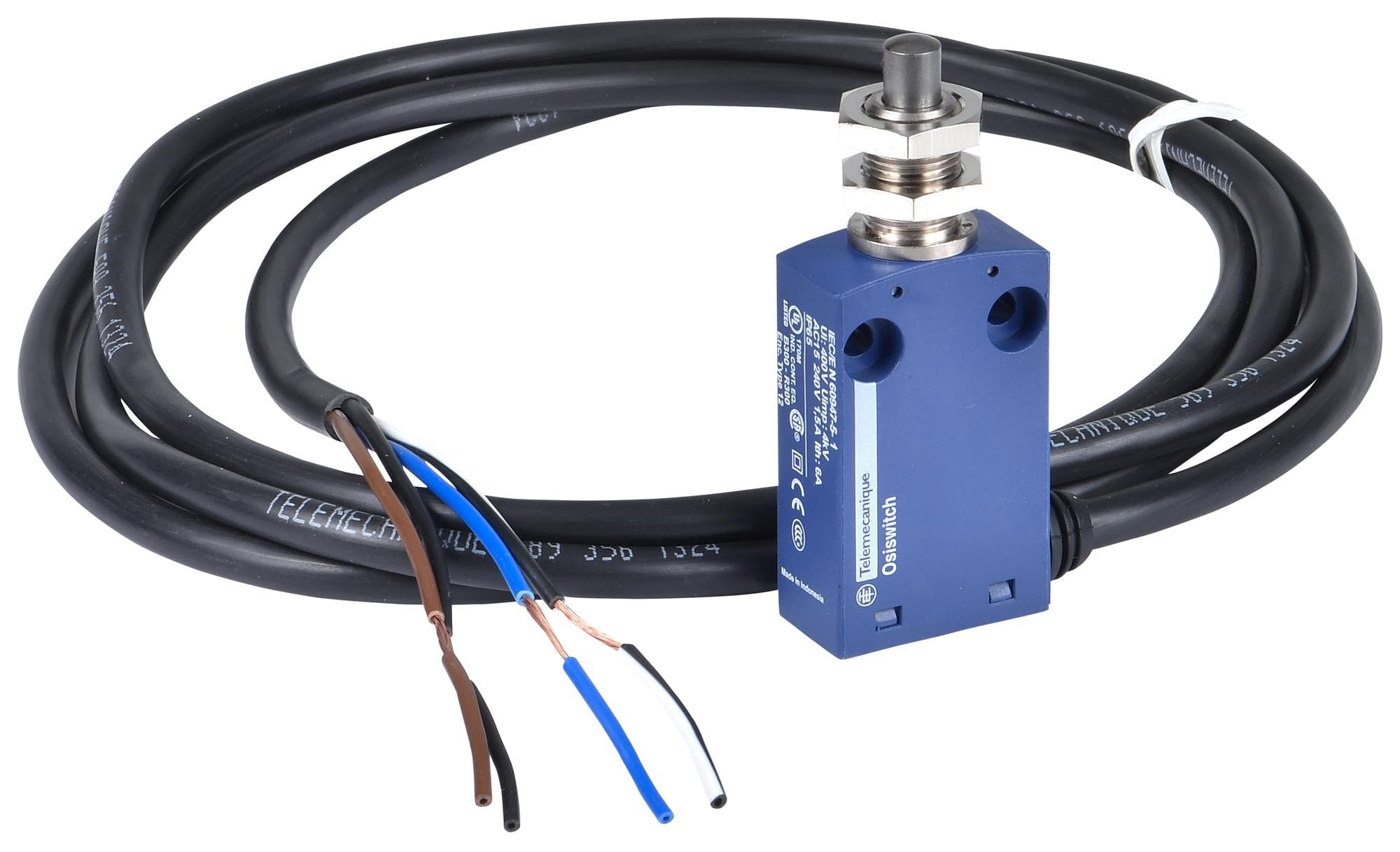 TELEMECANIQUE SENSORS Limit Switch XCMN21F0L2 LIMIT SW, PLUNGER, SPST-NO/NC, 1.5A TELEMECANIQUE SENSORS 3130546 XCMN21F0L2