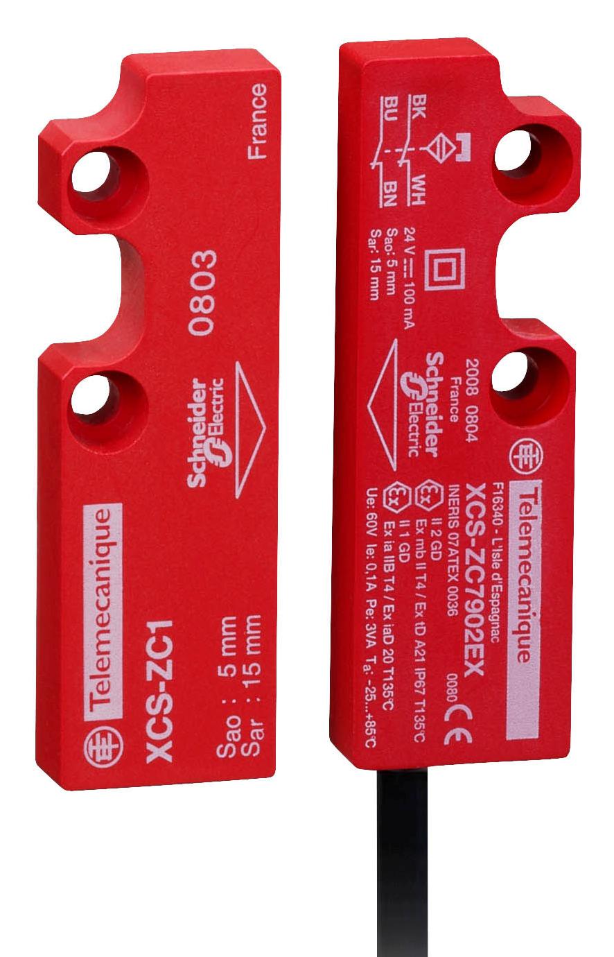 TELEMECANIQUE SENSORS Safety interlock XCSDMC5902EX SAFETY SW, SPST-NO/NC, 0.1A, 24V, CABLE TELEMECANIQUE SENSORS 3130594 XCSDMC5902EX