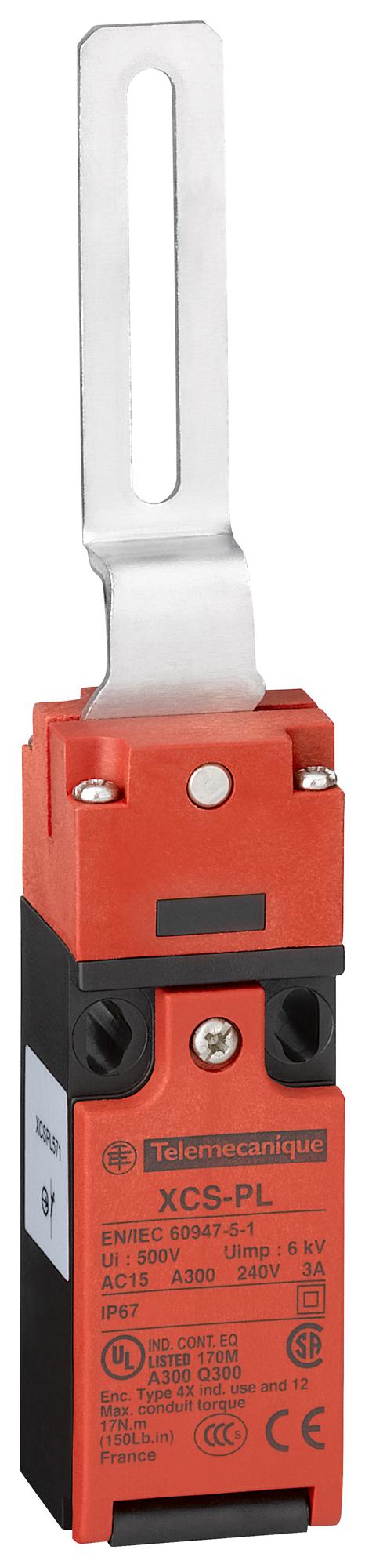 TELEMECANIQUE SENSORS Safety interlock XCSPL782 SAFETY SWITCH, DPST-NC, 6A, 120V TELEMECANIQUE SENSORS 3130656 XCSPL782