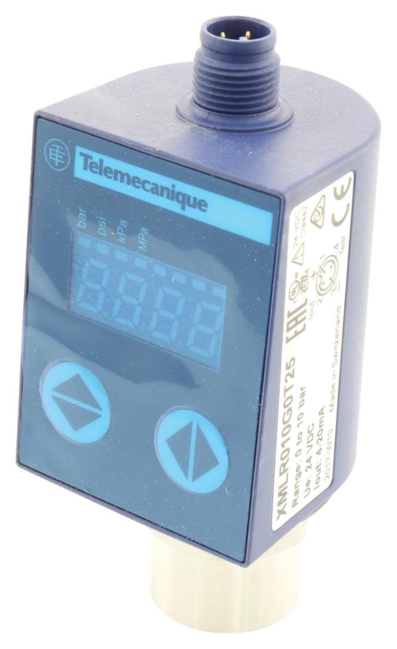 TELEMECANIQUE SENSORS Transducer XMLR010G0T25 PRESSURE SENSOR, 10BAR, G1/4 TELEMECANIQUE SENSORS 2766007 XMLR010G0T25