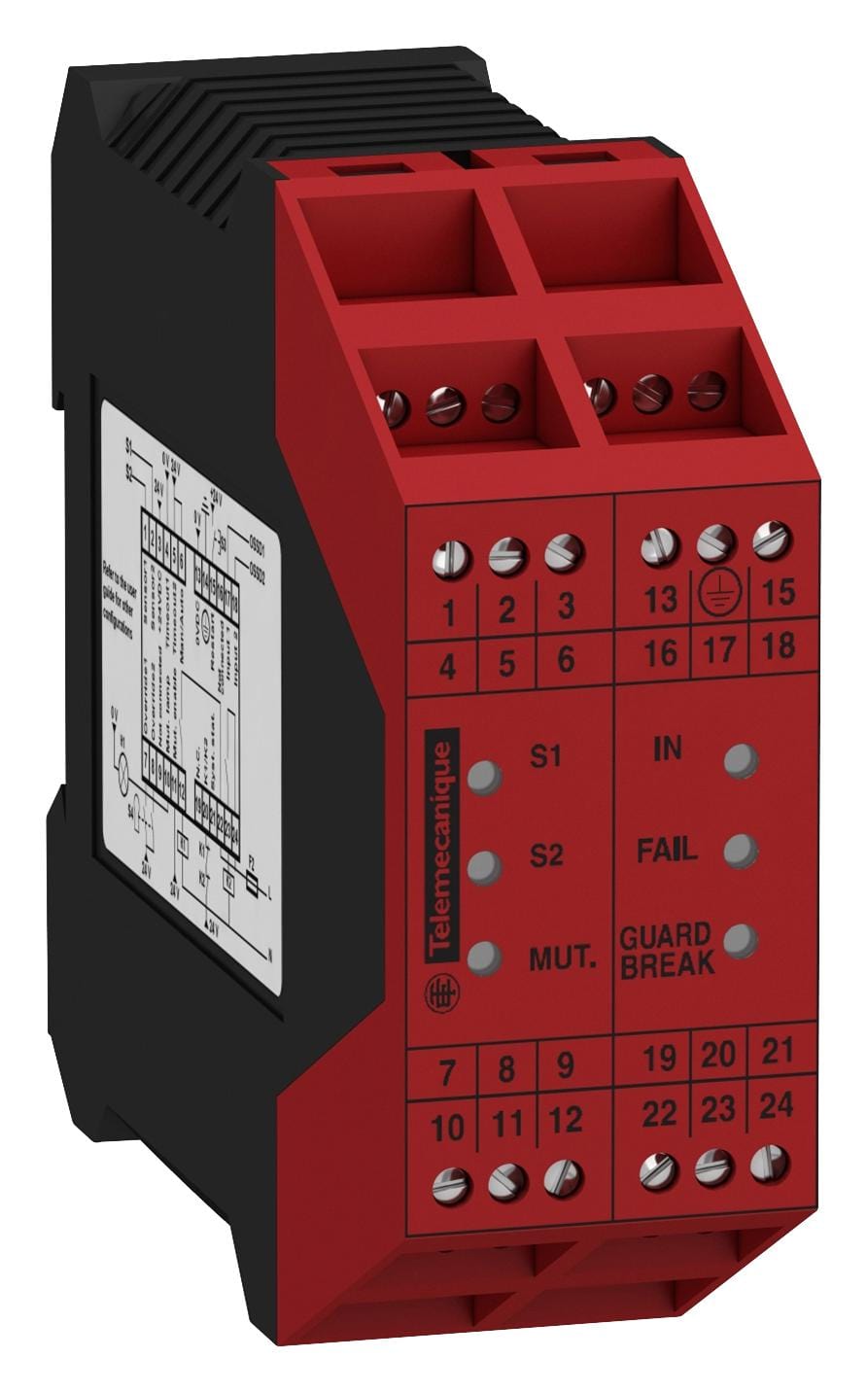 TELEMECANIQUE SENSORS Sensors XPSLCMUT1160 SAFETY MUTING MOD, 2 RELAY O/P, DIN RAIL TELEMECANIQUE SENSORS 3213975 XPSLCMUT1160