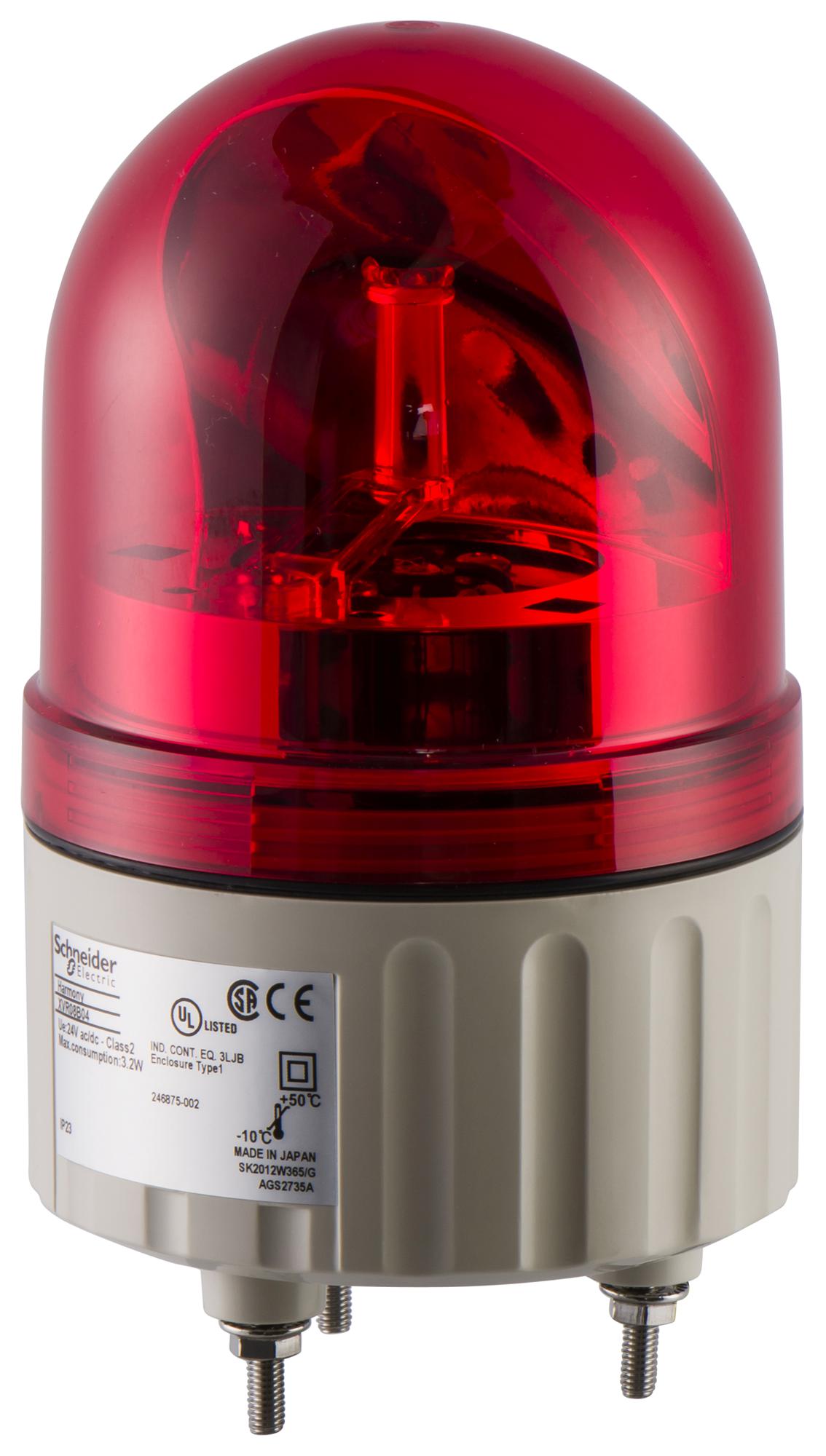 SCHNEIDER ELECTRIC Visual Signal Indicator Units XVR08B04 VISUAL INDICATOR UNIT, ROTATING, RED SCHNEIDER ELECTRIC 3116103 XVR08B04