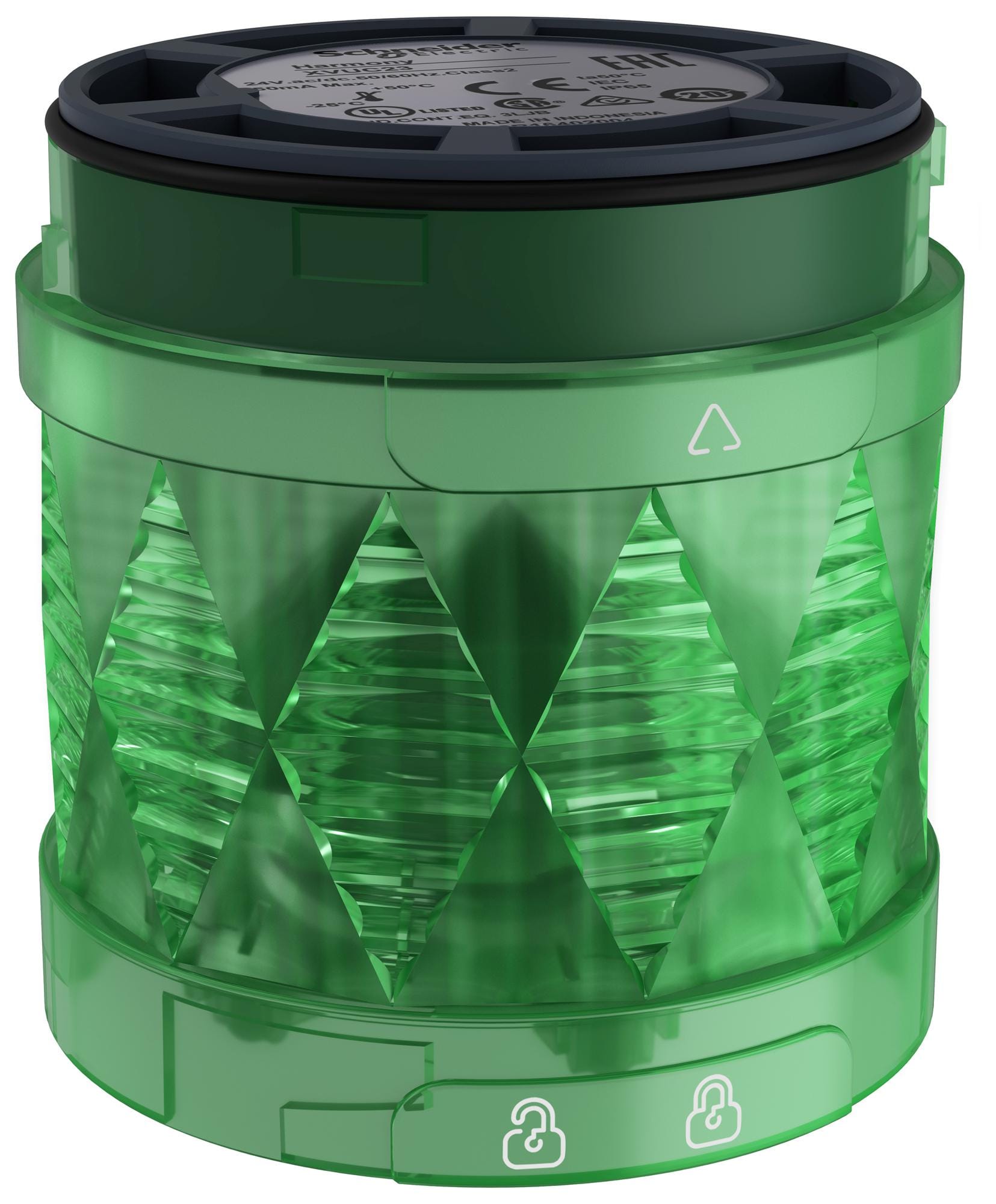 SCHNEIDER ELECTRIC Visual Signal Indicator Units XVUC43 VISUAL INDICATOR UNIT, FLASHING, GREEN SCHNEIDER ELECTRIC 3116139 XVUC43