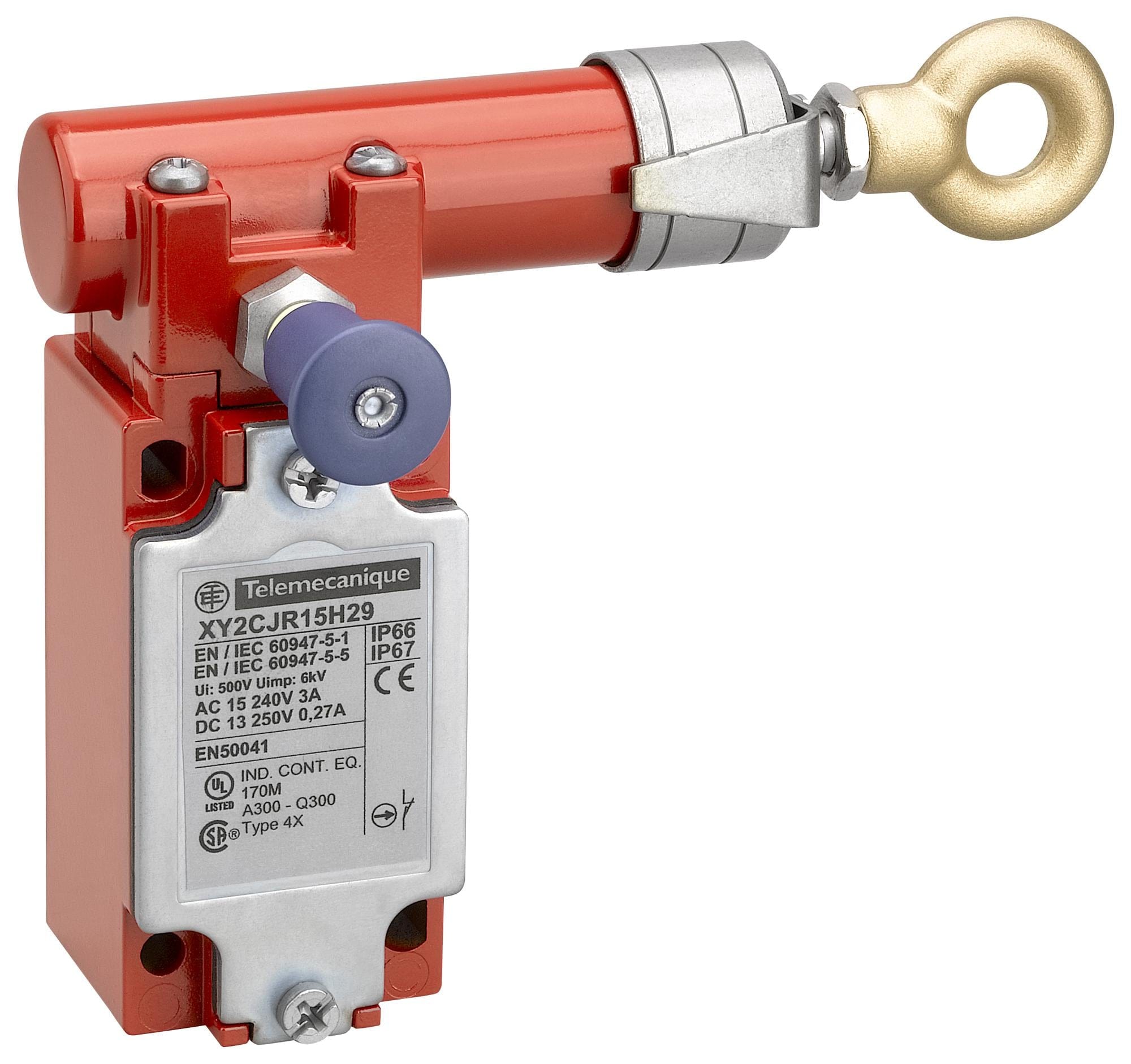 TELEMECANIQUE SENSORS Grabwire XY2CJR19 GRABWIRE SWITCH, DPST/SPST, 1.5A, 240V TELEMECANIQUE SENSORS 3130373 XY2CJR19