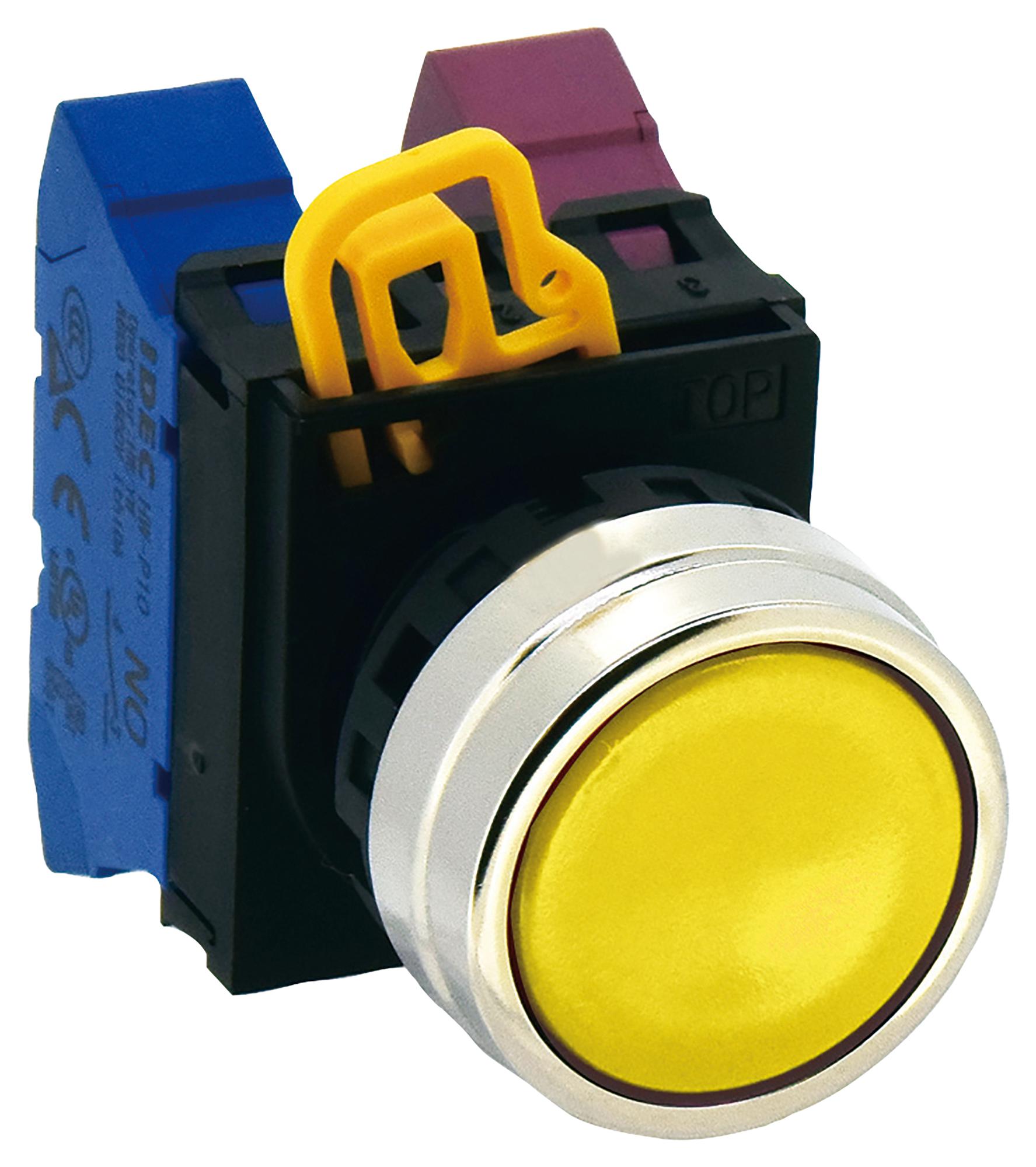 IDEC Actuators YW4B-M1Y ACTUATOR, PUSHBUTTON SWITCH/METAL/YELLOW IDEC 3771006 YW4B-M1Y