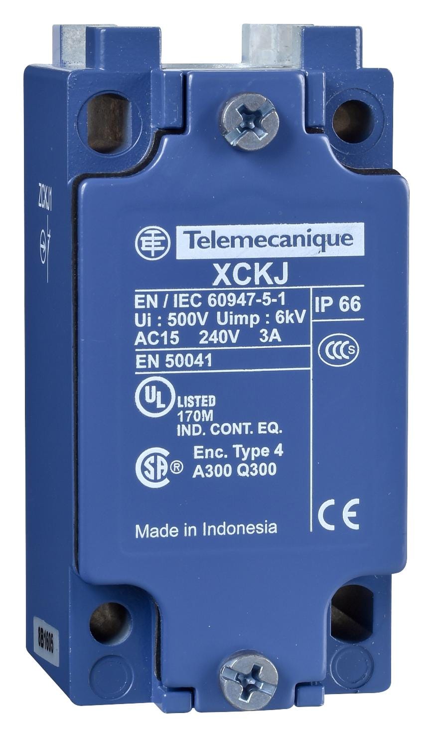 TELEMECANIQUE SENSORS Bodies ZCKJ8 LIMIT SWITCH BODY, DPST-NO, SCREW CLAMP TELEMECANIQUE SENSORS 3212987 ZCKJ8