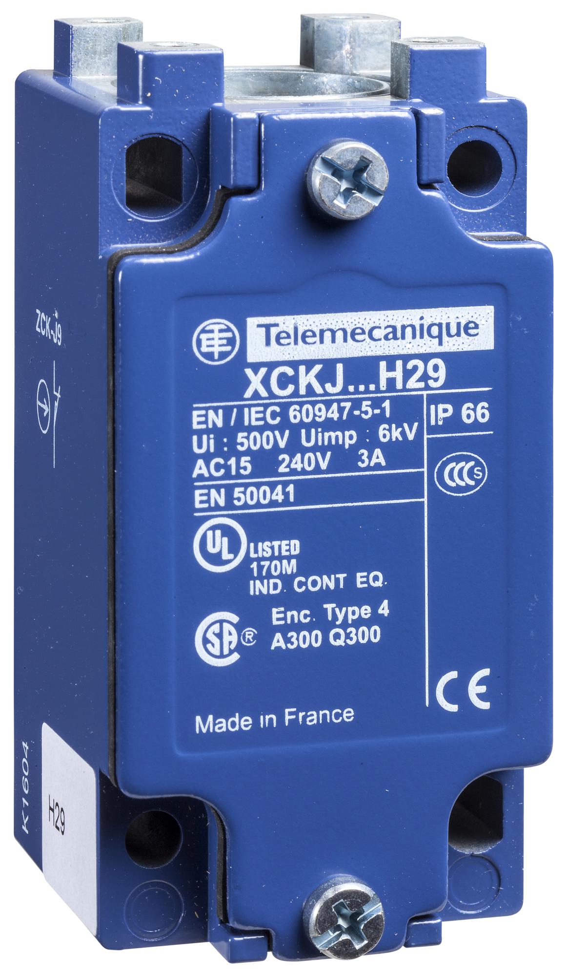 TELEMECANIQUE SENSORS Bodies ZCKJ9H29 SWITCH BODY, DPST-NC, LIMIT SW TELEMECANIQUE SENSORS 3130712 ZCKJ9H29