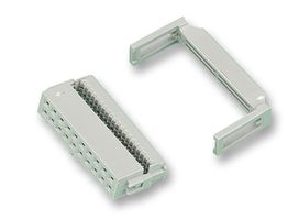 71600-010LF - IDC Connector, With Strain Relief, IDC Receptacle, Female, 2.54 mm, 2 Row, 10 Contacts, Cable Mount - AMPHENOL COMMUNICATIONS SOLUTIONS