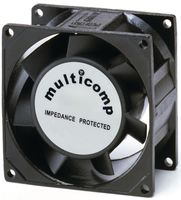 MC19700 - AXIAL FAN, 80MM x 80MM x 38MM, 115VAC, 130MA - MULTICOMP
