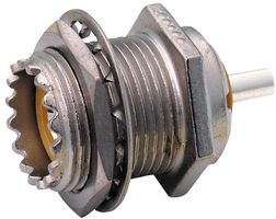083-878 - RF/COAXIAL, UHF BULKHEAD RECEPTACLE, STRAIGHT, SOLDER - AMPHENOL RF