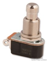P26A-1D-RND-MTL - SWITCH, PUSHBUTTON, SPST, 6A, 250V - CARLING TECHNOLOGIES