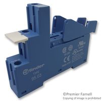 95.03SPA - Relay Socket, DIN Rail, Panel, Screw, 5 Pins, 10 A, 250 V, 95 Series - FINDER