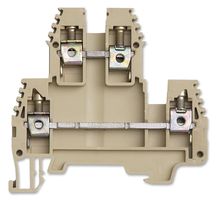 ERD4BEIGE - DIN Rail Mount Terminal Block, 4 Ways, 26 AWG, 10 AWG, 6 mm², Screw, 32 A - IMO PRECISION CONTROLS